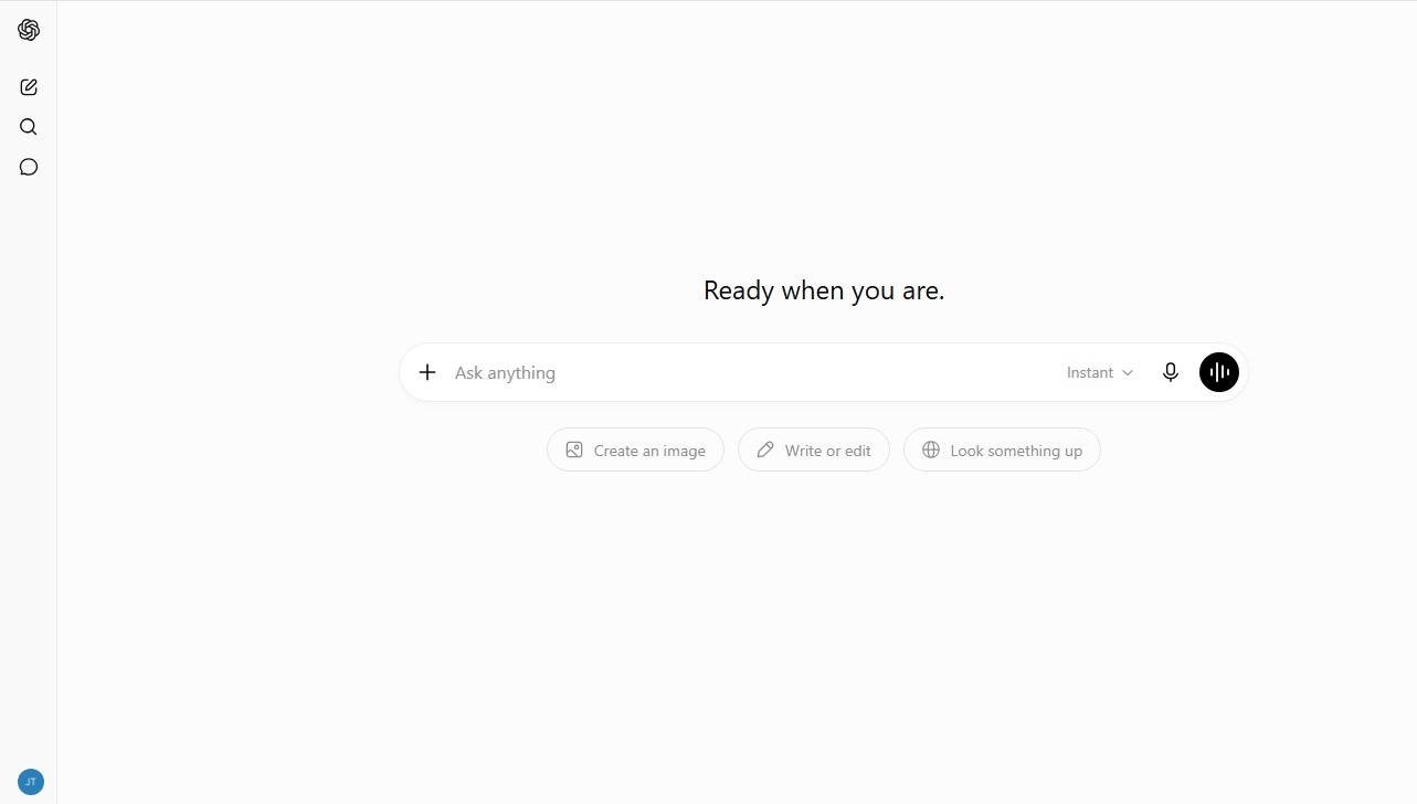ChatGPT interface — AI chat assistant by OpenAI